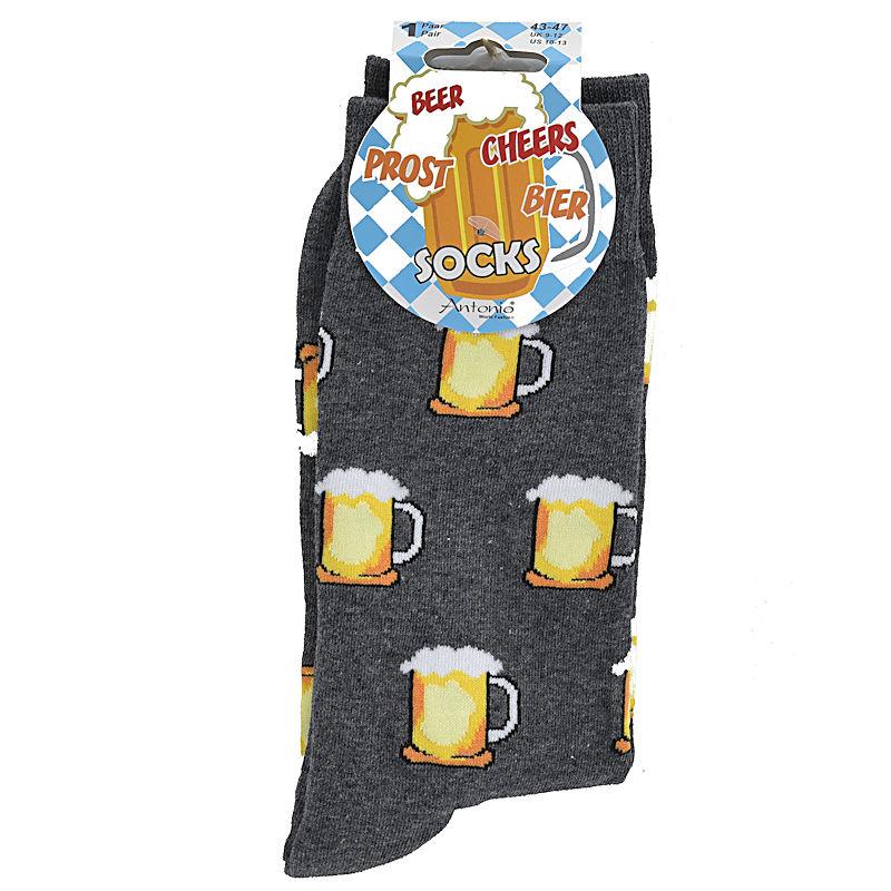 Crazy Socks Bier 43-47 grau